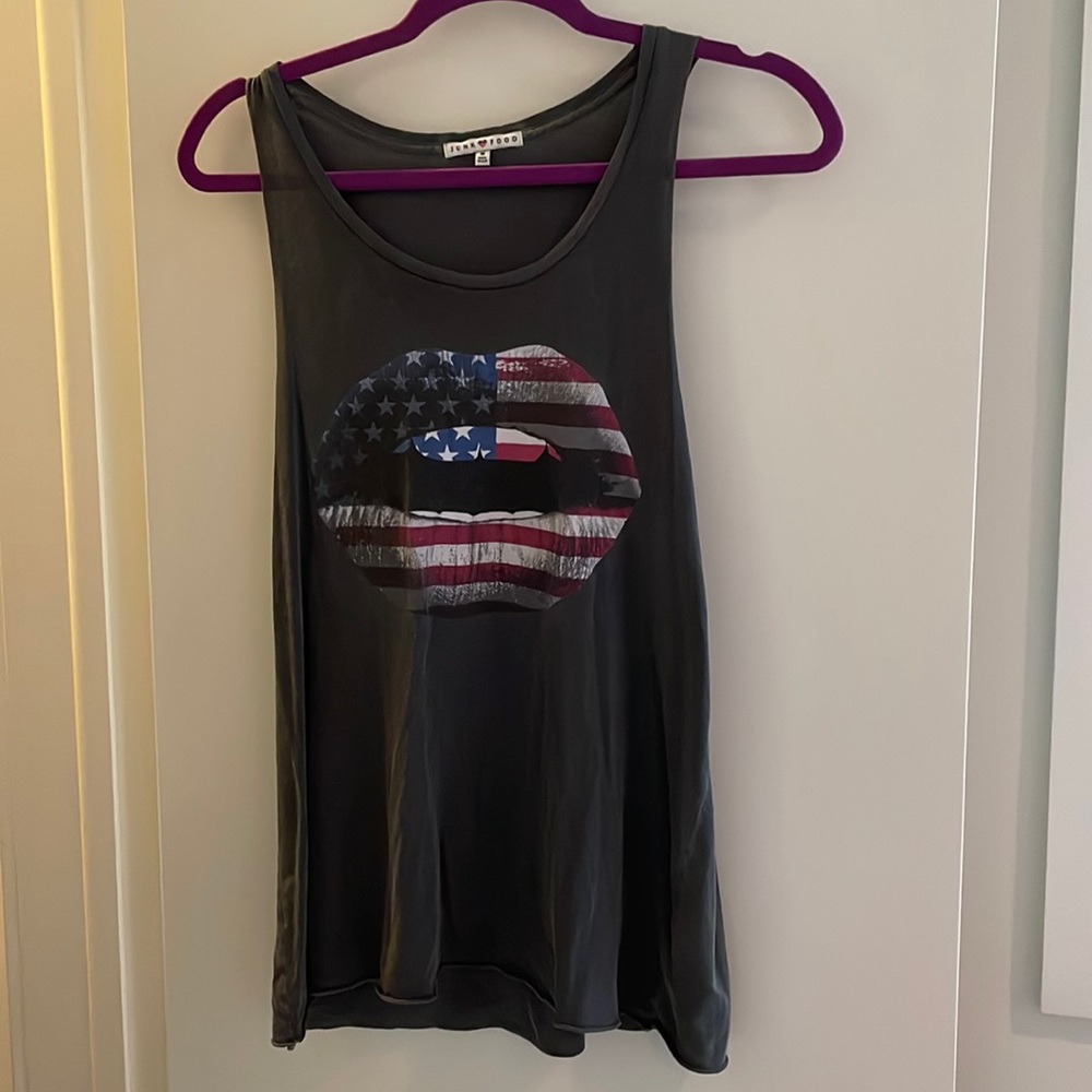 JunkFood Distressed Tank 4th of July